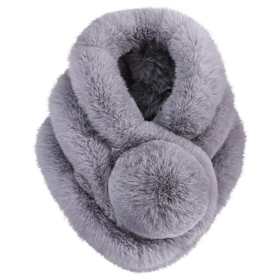 HNMKIU Women Winter Warm Scarf Fashion Thick Imitation Design for Elegant Daily Wear Grey,One Size