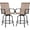 Black/Brown, variant on Yaheetech Outdoor Texteline Swivel Bar Stools with High Back, Set of 2, Black