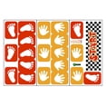 thumbnail image 1 of Miangastore Direction Sense Footprint Stickers Assorted Color 3Set 24x12in, 1 of 9