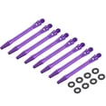 thumbnail image 1 of Uxcell 8Pcs Ejes de Dardos de Aluminio con Rosca 2BA, Accesorios de Reemplazo con Anillos de Goma para Punta de Acero, Púrpura 48mm, 1 of 5