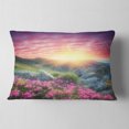 thumbnail image 2 of Designart Morning with Flowers in Mountains - Landscape Photography Throw Pillow - 12x20, 2 of 5