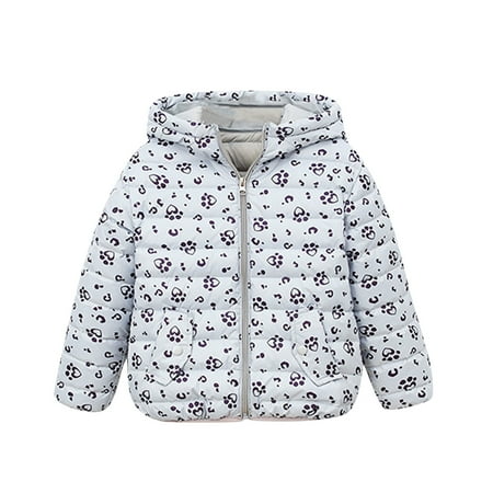

Dadaria Toddler Jacket 24M-6T Toddler Baby Boys Girls Winter Cartoon Windproof Coat Hooded Warm Outwear Jacket White 100 Toddler