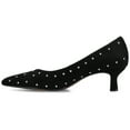 thumbnail image 2 of Journee Womens Pammie Slip On Pointed Toe Kitten Heel Pumps, Widths Available, 2 of 8
