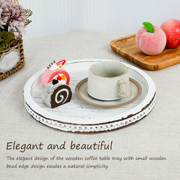 Wooden Oval Decorative Tray For Coffee Table, Kitchen, Dining