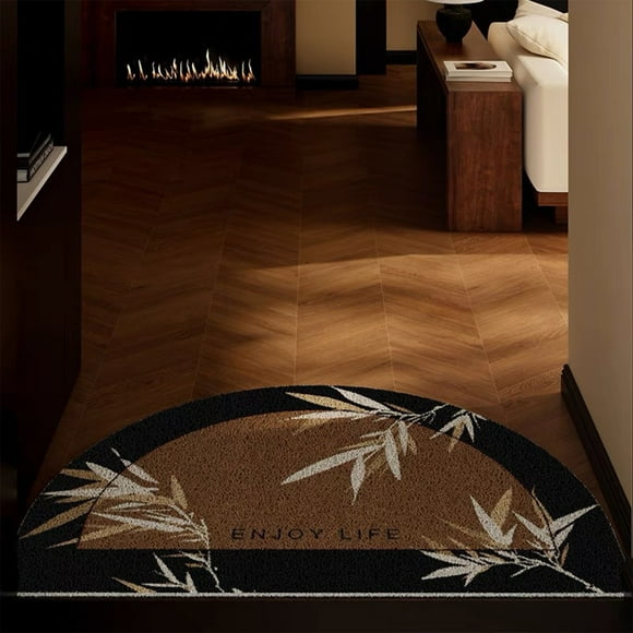 TopLLC Bathroom Rugs Entry Door Floor Mat In The Ancient Style Entrance Scraping Mud Scuffing Soils Foot Mat Household Silk Circles Can Be Cut Non-slip Wear Resistants Floor Mat floor mats
