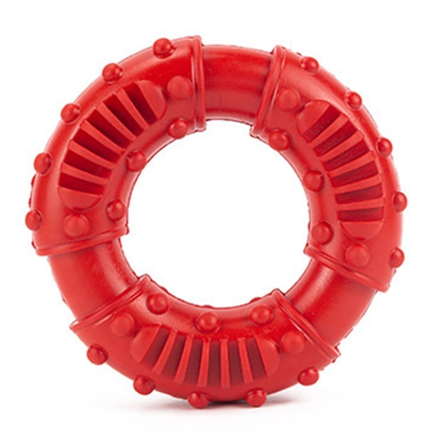 Juguete de anillo para masticar para perros NikouMX dientes de goma forma de Donut