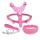 thumbnail image 1 of Leather Dog Harness Spiked Studded Dog Pet Collar Harness and Chain Leash Set for Medium Large Xlarge Breeds Pitbull Mastiff ShopWise Round, 1 of 24