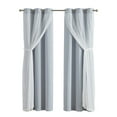 thumbnail image 6 of Your Zone Blackout Curtain Panel with Sheer Overlay, 1 Panel, Grey, 37" W x 95" L, 6 of 8