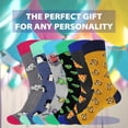 thumbnail image 3 of BambooMN Men's Cotton Colorful Design Novelty Dress Socks - Big Brown Bear - 1 Pair, 3 of 7