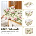 thumbnail image 4 of Storage Box With Lid 16.5x12.6x11.8In Foldable Stacked Household Storage Box Pretty Pink Rose, 4 of 7