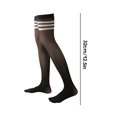 thumbnail image 4 of 4 PAQUETES 32 CM High Socks JK sobre rodilla Sin resbalón Estilo Preppy Manguera caliente Medias de muslo alto para uso diario Fiesta de Halloween Cosplay Blanco Raya Inevent AP008232-18B, 4 of 6