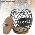 thumbnail image 4 of Coffee Pod Rack Holder, Large Capacity Coffee Capsule Storage Organizer with Wooden Base for Home & Office, Black Wire Design for Kitchen or Cafe, 4 of 7