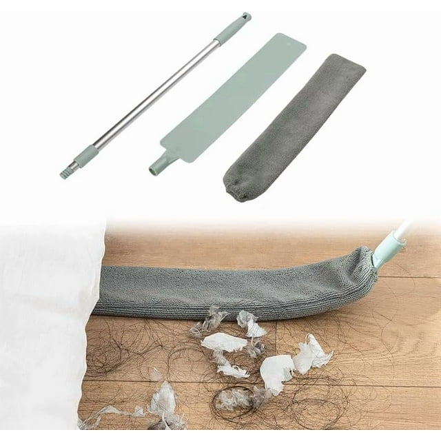 Saker Plus Dépoussiéreur Plat Extensible Outil de Nettoyage pour Zones Difficiles d'Accès, Brosse Rétractable pour Nettoyage sous Appareils Canapé Lit Réfrigérateur Meubles
