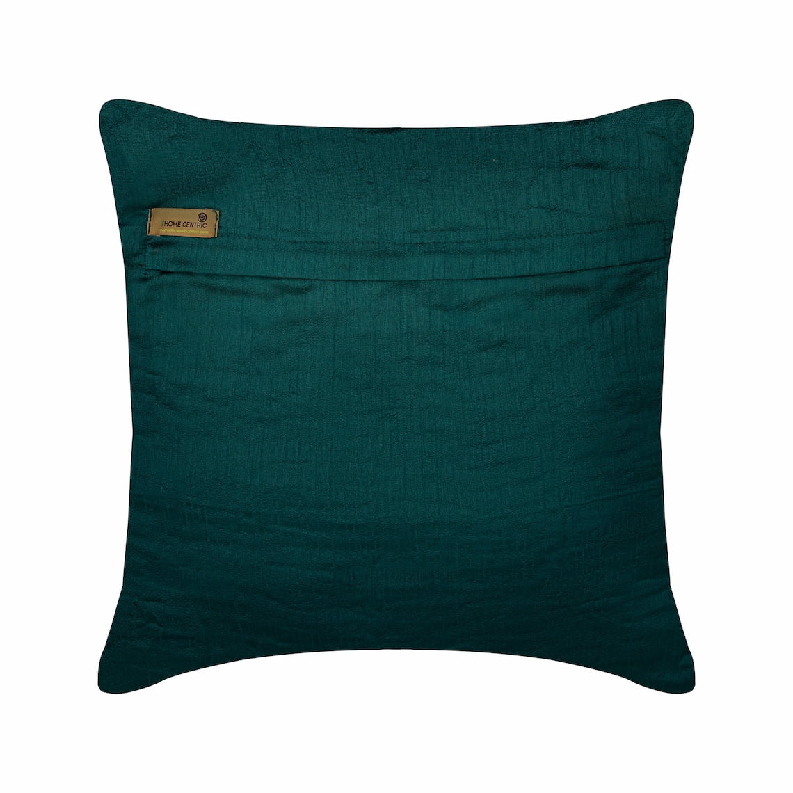 Cushion Cover For Couch, Royal Peacock Green Pillow Cases, Textured Pintucks Solid Pillow Cover, 14x14 inch (35x35 cm) Pillow Cover, Square Silk Pillow - Royal Peacock Green