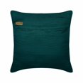 thumbnail image 2 of Throw Pillow Covers, Royal Peacock Green Euro Shams 26x26 inch (65x65 cm), Silk Euro Sham Covers, Solid Color, Pintucks, Textured, Striped, Modern European Sham&nbsp; - Royal Peacock Green, 2 of 3