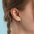 thumbnail image 6 of Everly Women’s Yellow and White Enamel Flower Sterling Silver Stud Earrings, 6 of 8