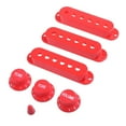 thumbnail image 2 of STARTIST 3pcs Pickup Covers+3pcs Knobs+1pc Toggle Tip for Electric Guitar Parts Red, 2 of 8