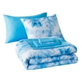Mainstays 5-Piece Reversible Blue Tie-Dye Bed In a Bag Comforter Set