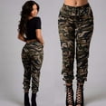 thumbnail image 4 of Pantalon Camouflage Mode pour Femmes Armée Coupe Ajustée Jeans Extensibles Jeggings Pantalons, 4 of 5