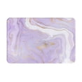 thumbnail image 1 of Balery Lavender Glitter Foil Stripes Felpudo de franela, resistente a las manchas y a la decoloración, para uso interior y exterior, fácil de limpiar, 40 x 60 cm, 1 of 7