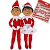 The Elf on the Shelf: A Christmas Tradition - Brown Eyed Boy and Brown Eyed Girl 17" Plushee Pals Set with Zippered Joy Bag