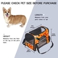 thumbnail image 3 of Tangerine Fabric Pet Bag with 900D Oxford Cloth Base and Nylon Webbing - Large Size 17x10x11.8 in - Ideal for Travel and Outdoor Activities, 3 of 7