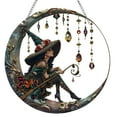 thumbnail image 7 of 6in Witch Acrylic Wall Hanging with Crystal Pendant – Home Decoration for Living Room, Bedroom or Entryway, Features Stylish Witch Design, Comes with Random Rope or Chain for Easy Hanging, Multicolor, 7 of 7