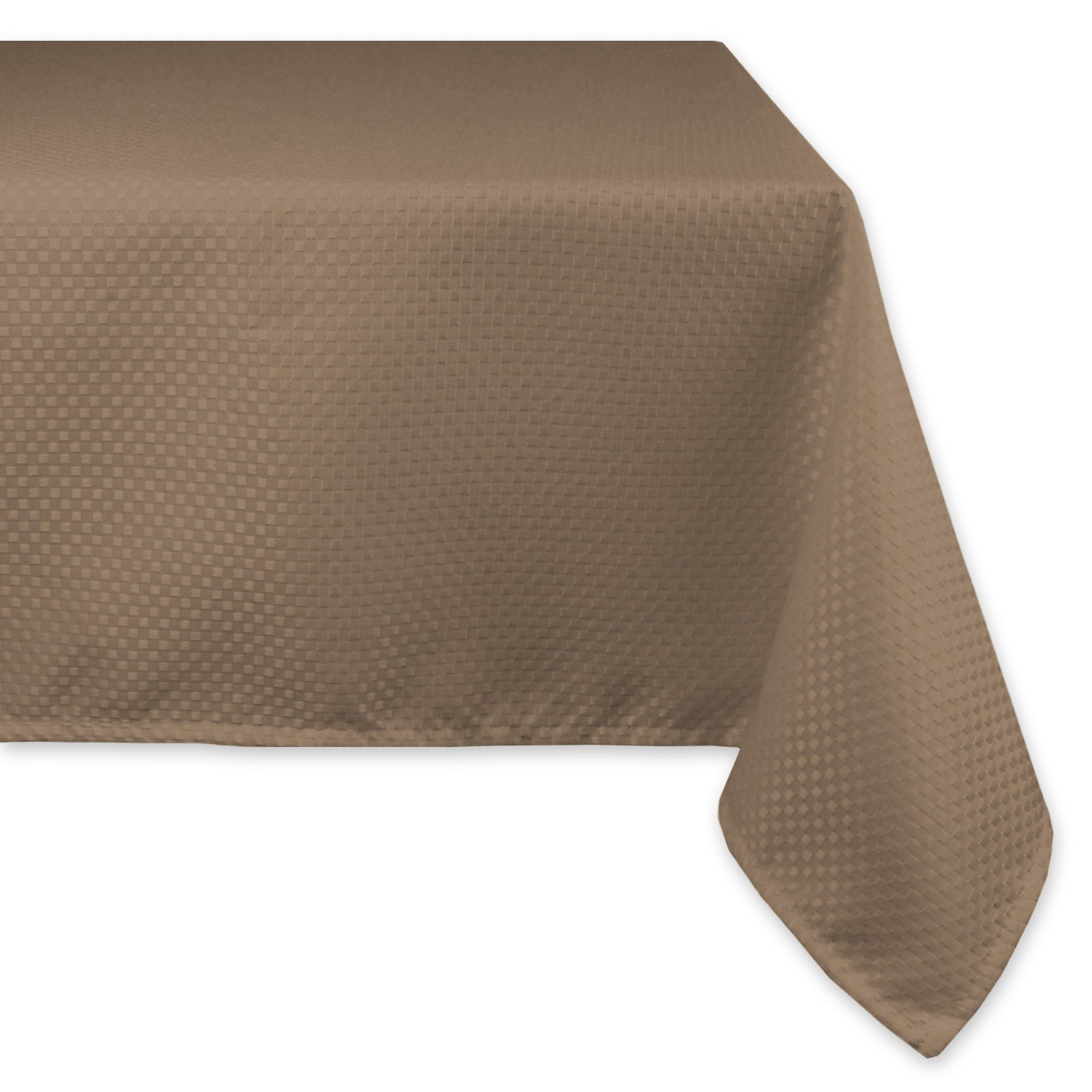 Design Imports Elegant Bead Brown Tablecloth 70" Round, Seats 46
