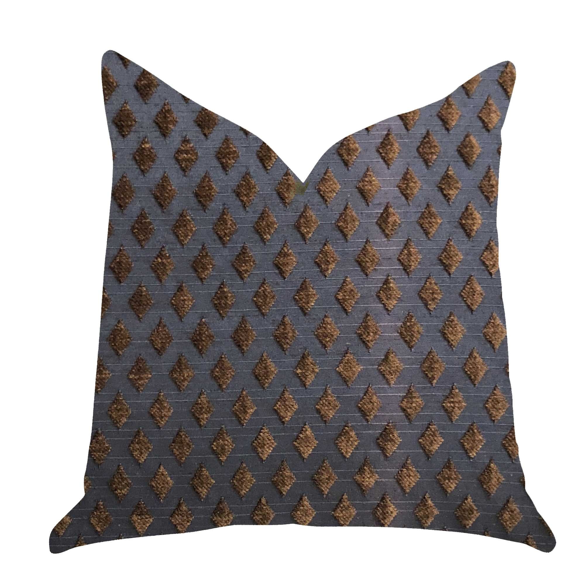 Luxury Throw Pillow in Brown and Black Tones 22in x 22in