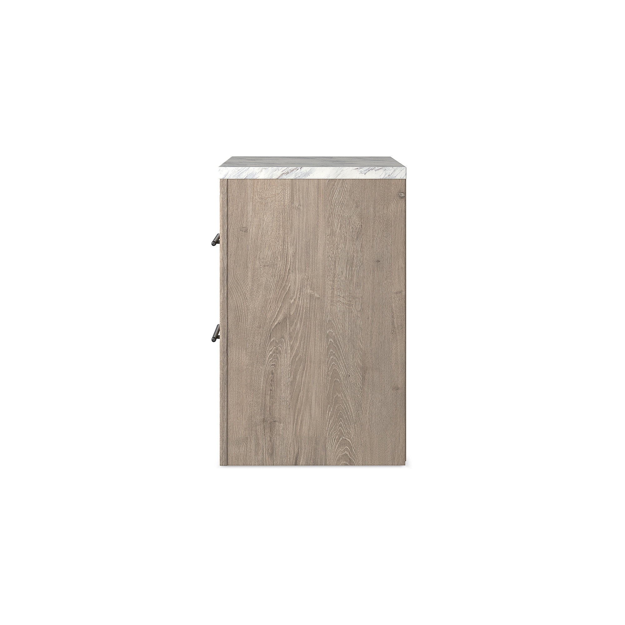 Signature Design by Ashley Senniberg 2 Drawer Night Stand, Light Brown/White