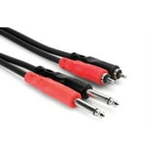 Hosa CPR-201 Dual 1/4" TS to Dual RCA Stereo Interconnect Cable, 1 Meter