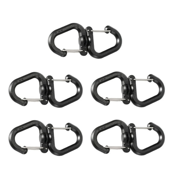 RUISINERY Multifunctional S Shape Carabiner Clip Keychain Belt Key Holder, 360 Degree Rotation Heavy Duty Keychain Carabiner Hook
