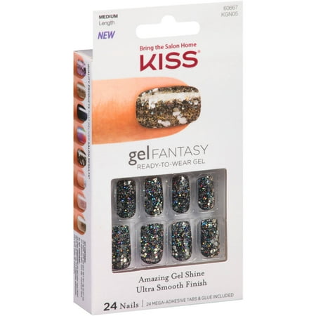 gel kiss medium freshen nail fantasy length pc kit