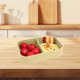 thumbnail image 1 of Contenedor para almacenar queso en bloques, organizador de tapa para fruta en el refrigerador, de acero inoxidable, para cocina, diseño compacto, soporte multiusos, para especias, jengibre y, 1 of 8