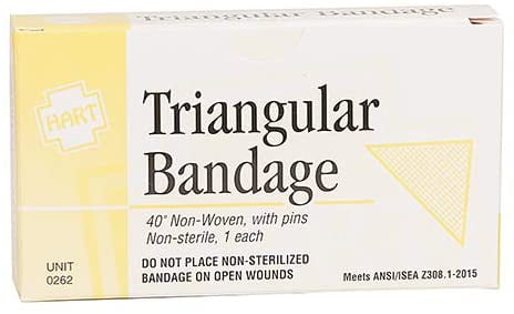 HART Non-Sterile Triangular Bandage Muslin 40'x40'x56' 1 per Bag