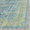 thumbnail image 3 of SAFAVIEH Valencia Tristen Floral Bordered Polyester Area Rug, Blue/Multi, 4' x 6', 3 of 7