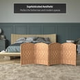 thumbnail image 6 of Red Lantern 2 ft. Short Diamond Weave Fiber Folding Screen - Natural - 4 Panel, 6 of 7