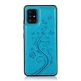 thumbnail image 2 of Compatible with Galaxy A51 5G Case Wallet with Card Holder,Embossed Butterfly Pattern PU Leather Double Magnetic Buttons Flip Shockproof Protective Cover for Samsung Galaxy A51 5G, Blue, 2 of 9