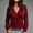 Red, variant on Long Sleeve Shirt for Women Wrap V Neck Ruched Ladies Blouse Shirt Casual Fall Basic Top XXL