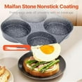 thumbnail image 6 of Non-Stick Egg Frying Pan, 4 Holes Skillet with Handle,Wooden Handle Medical Stone Non-Stick Frying Pan, Divided Egg Omelet Pans, For Breakfast,For Gas Stove & Induction Cookware(Black with lid), 6 of 7