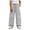 .Gray, variant on Agkizg Girls Wide Leg Cargo Pants Quickly Dry Lightweight Waist Pants with Multi-Pockets for Outdoor Summer, Sizes 12-13 Years