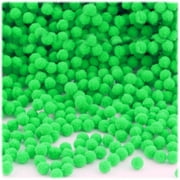 Polyester Pom Poms, solid Color, 5mm, 1000-pc, Lime Green