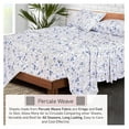 thumbnail image 3 of TiaGOC 100% Cotton Sheets for XL Size Bed - Crispy Cooling Percale Sheets - Breathable & Durable XL Sheet Set - 16 Inches Deep Pocket XL Size Sheets Sweet Pea - 3 Pieces, 3 of 8