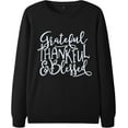 thumbnail image 3 of Pull à Imprimé Léopard Imprimé Citrouille Sweat-Shirt Graphique Casual Manches Longues Sweat-Shirts à Col Rond, 3 of 7