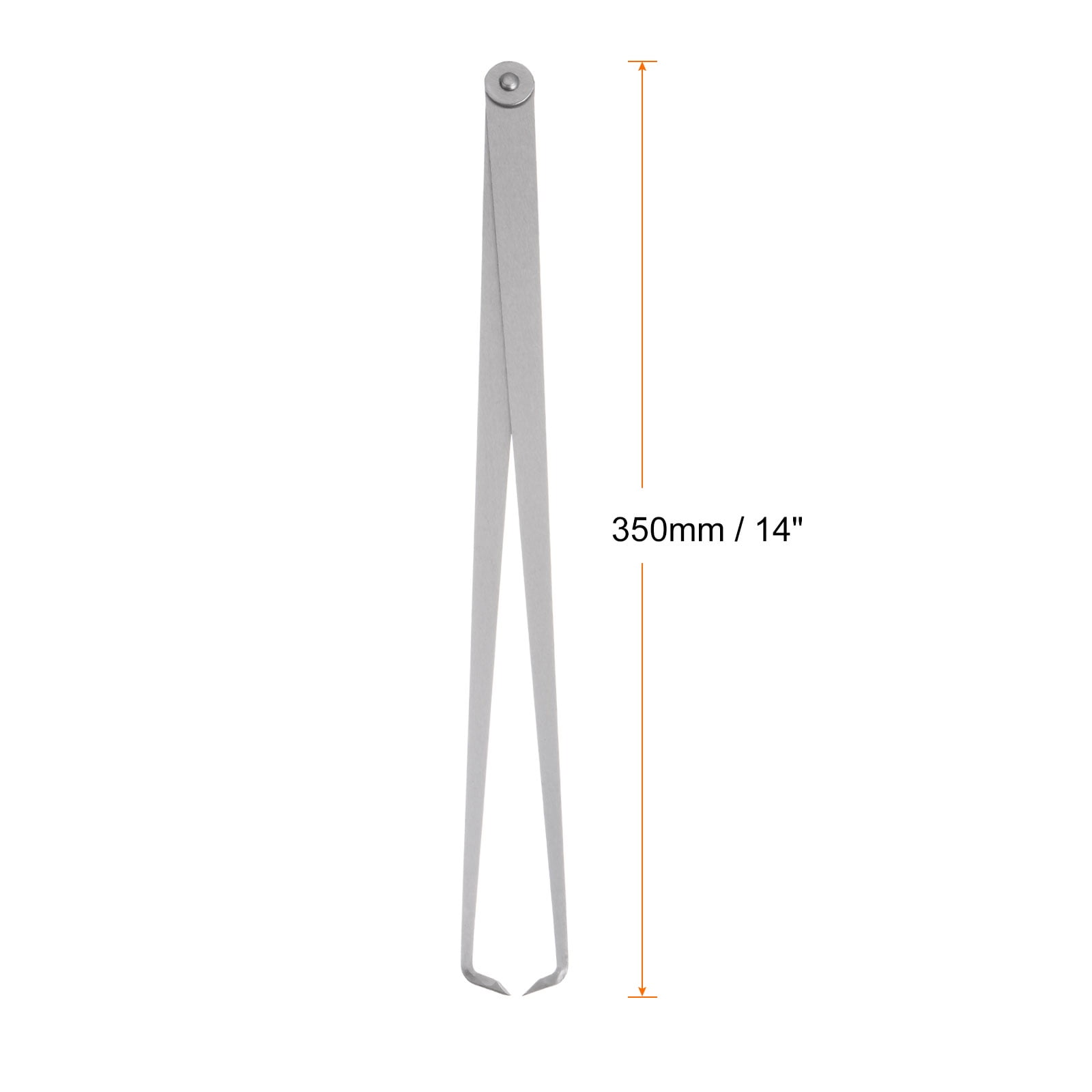 Uxcell 2pcs Firm Joint Inside Caliper 350mm 14 Inch Tool Steel Measurement Tool