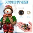thumbnail image 2 of Uxcell 14mm Safety Eyes, 20Pcs Realistic Doll Crocheting Safety Eyes with Washers for Decor Crochet Accessories Dolls Craft Halloween, Brown, 2 of 6