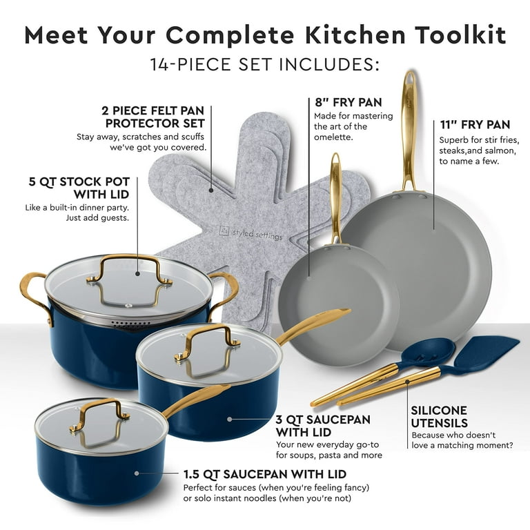 Cookware Set Nonstick 100% PFOA Free Induction Pots and Pans Set