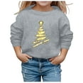 thumbnail image 1 of PMVFHDE Chandail à Capuchon et Chandails en Molleton pour Filles - Manches Longues Col Rond Imprimé de Noël - pour Automne et Hiver, 1 of 4