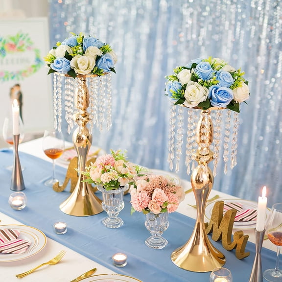 Flower Centerpieces for Wedding Tables: Wedding Table Decorations Blue & White Flower Balls Centerpieces for Engagement Cerebration Party Center Pieces 6 Packs