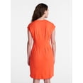 thumbnail image 4 of Time and Tru Women's Pleat Waist Mini Dress, Sizes XS-XXXL, 4 of 6